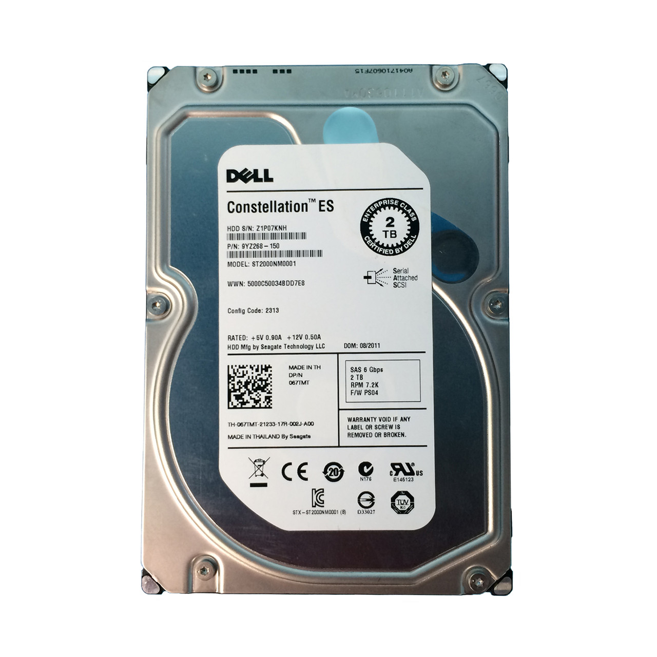 Dell 67TMT 2TB NL SAS 7.2K 6GBPS 3.5" Drive ST2000NM0001 9YZ268-150