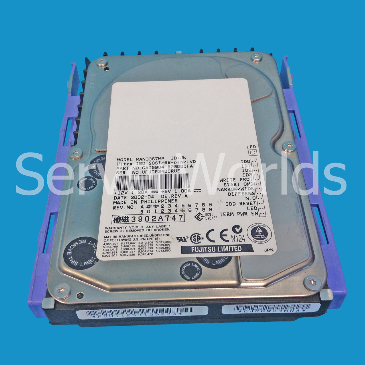 Fujitsu MAN3367MP 36GB 10K U160 68pin SCSI Hard Drive
