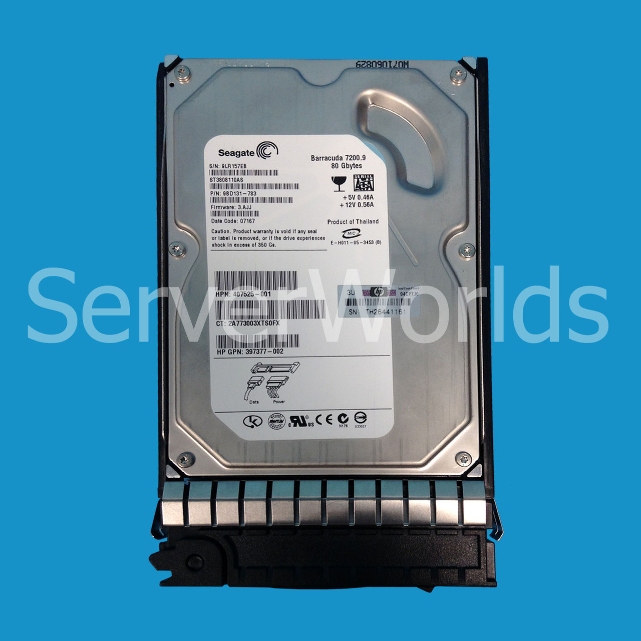 HP 397551-001n *NEW * 80GB SATA Pluggable HD 349237-B21n, 440300-001n