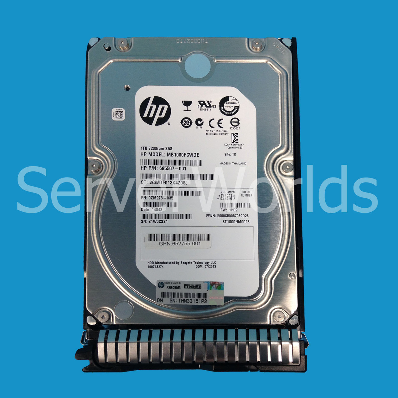 HP 653947-001 1TB 6G 7.2K SAS MDL HD 652753-B21