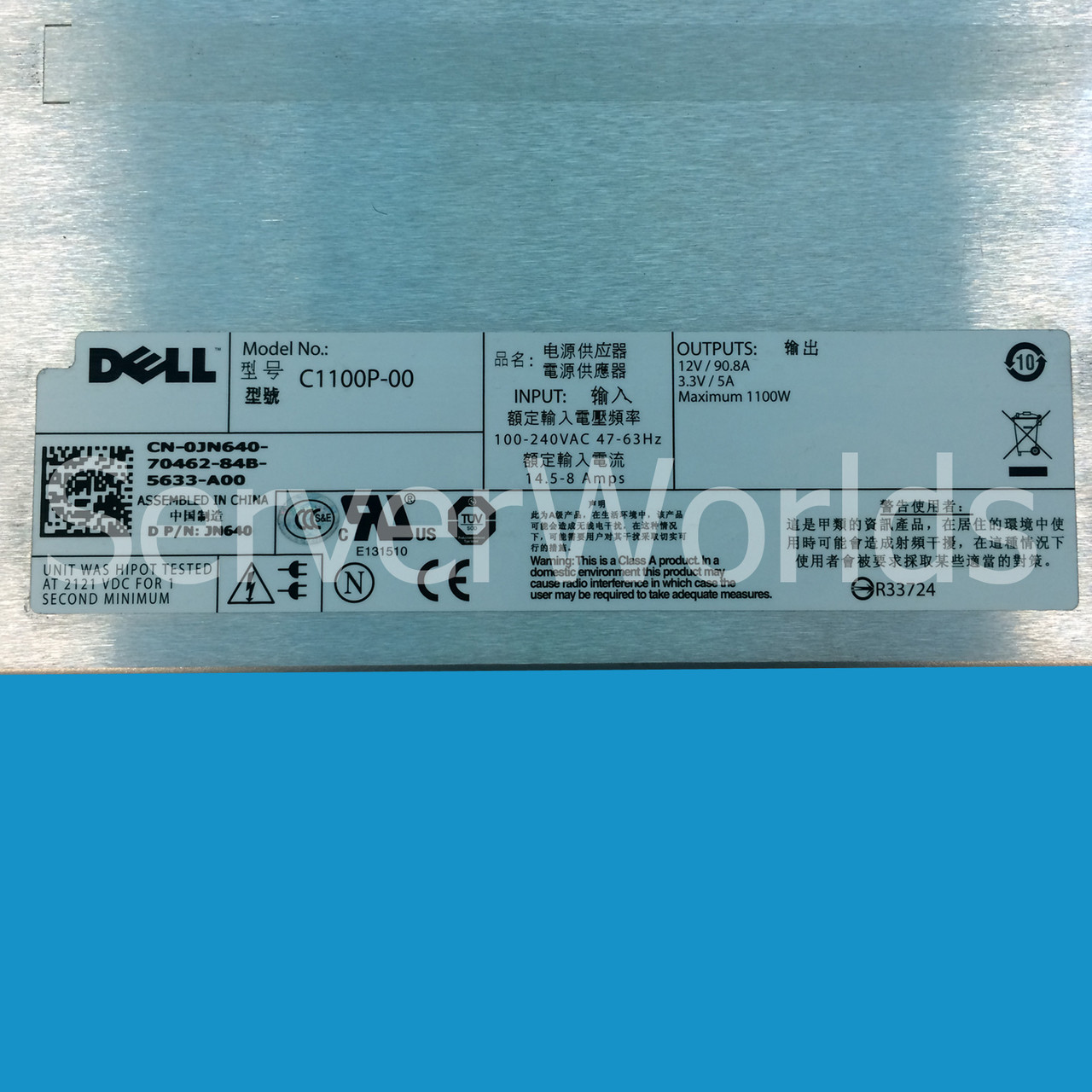 Dell JN640 Poweredge R905 1100W Power Supply C1100P-00
