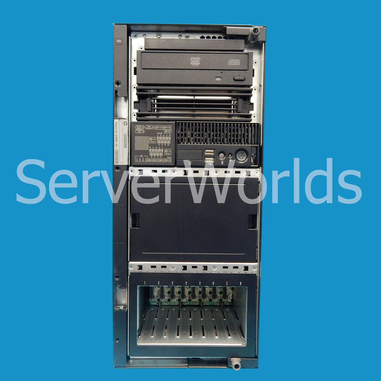 Refurbished HP ML370 G6 Tower SFF E5620 4GB DVD 652482-S01, 625591-001 Front Panel Removed