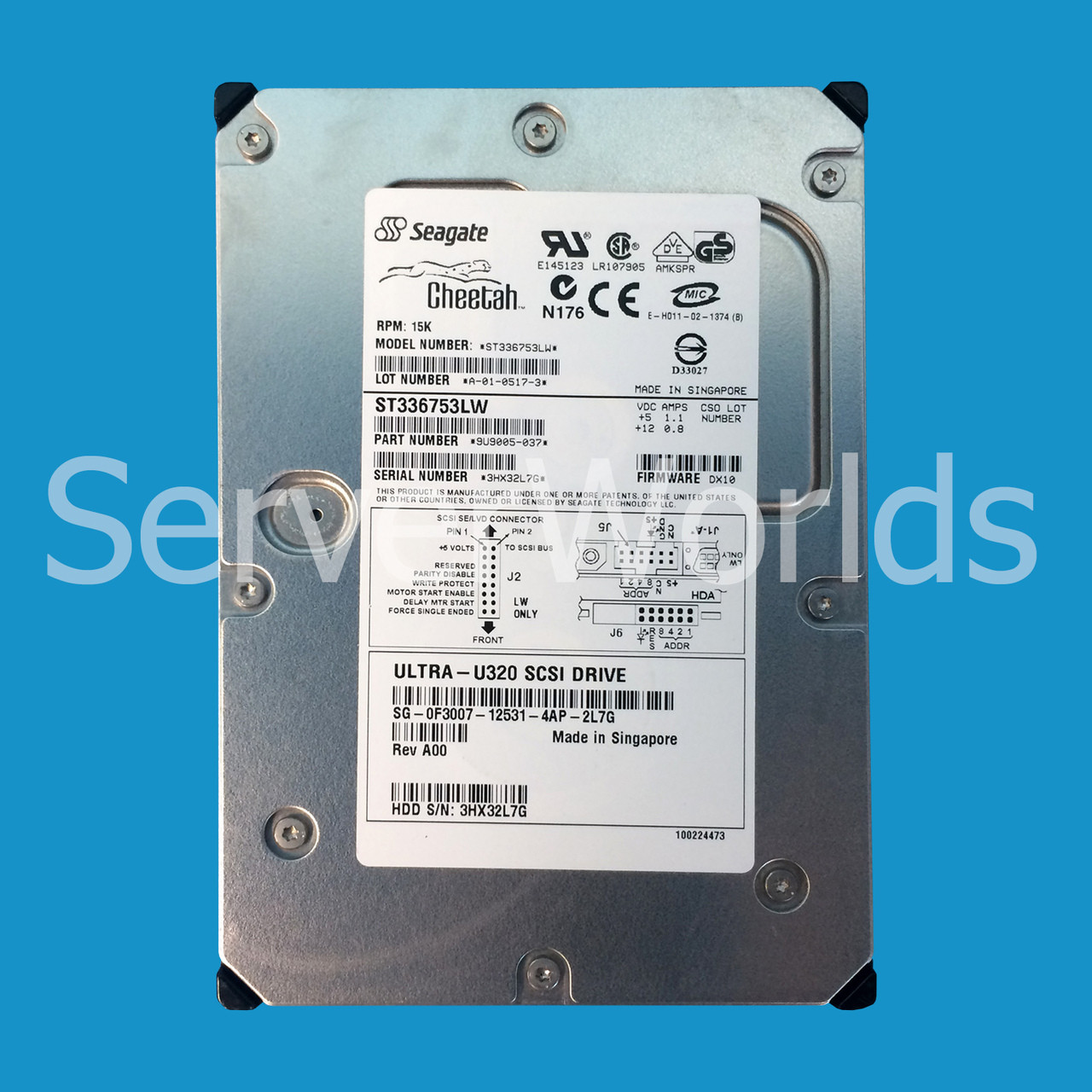 Dell F3007 36GB U320 15K 68Pin Drive ST336753LW 9U9005-037