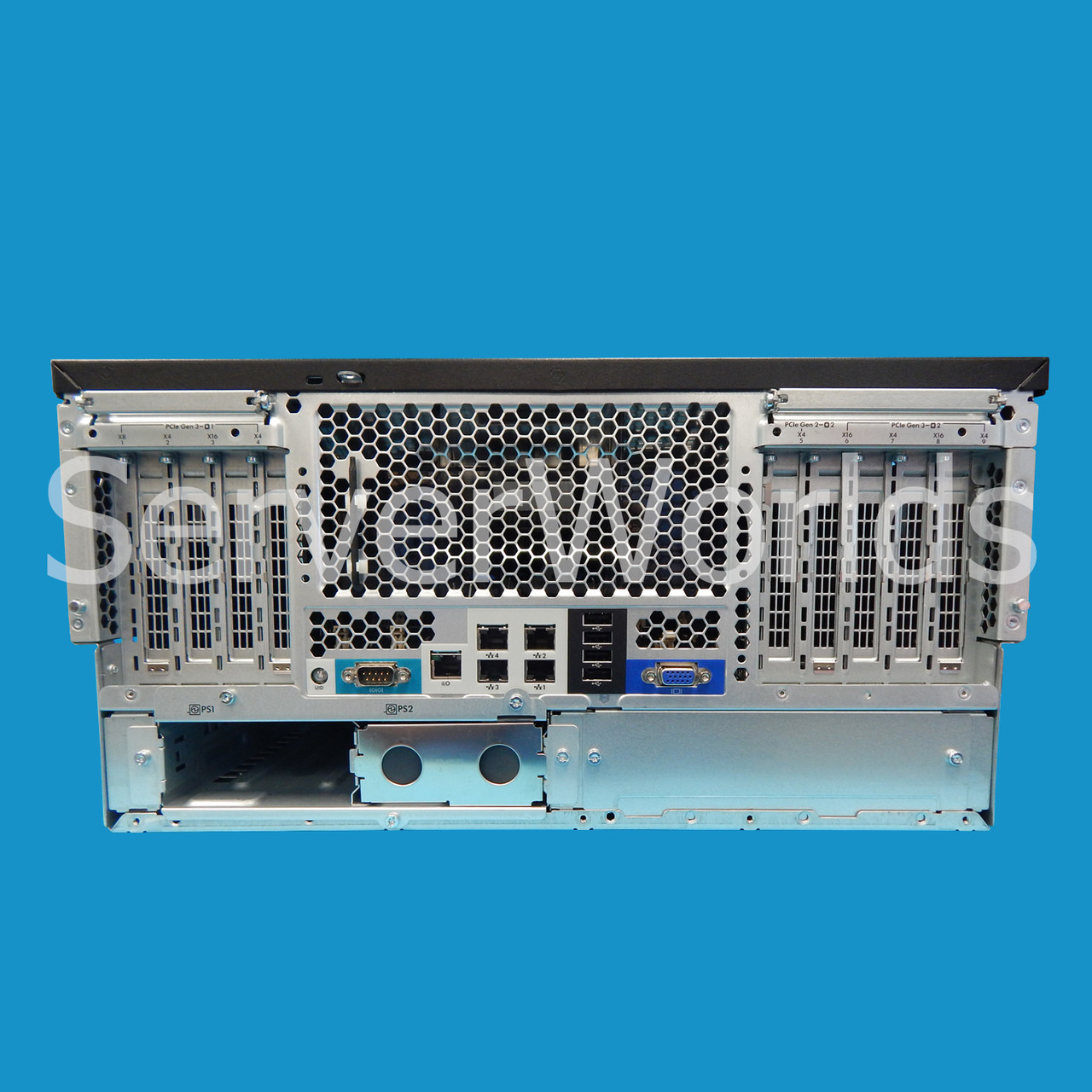 Refurbished HP ML350p Gen8 8-SFF Rack CTO Server 652063-B21 Rear Panel