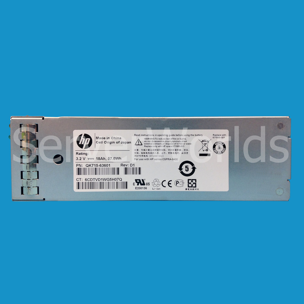 HP 671988-001 EVA6350 Battery Pack QK715-63601