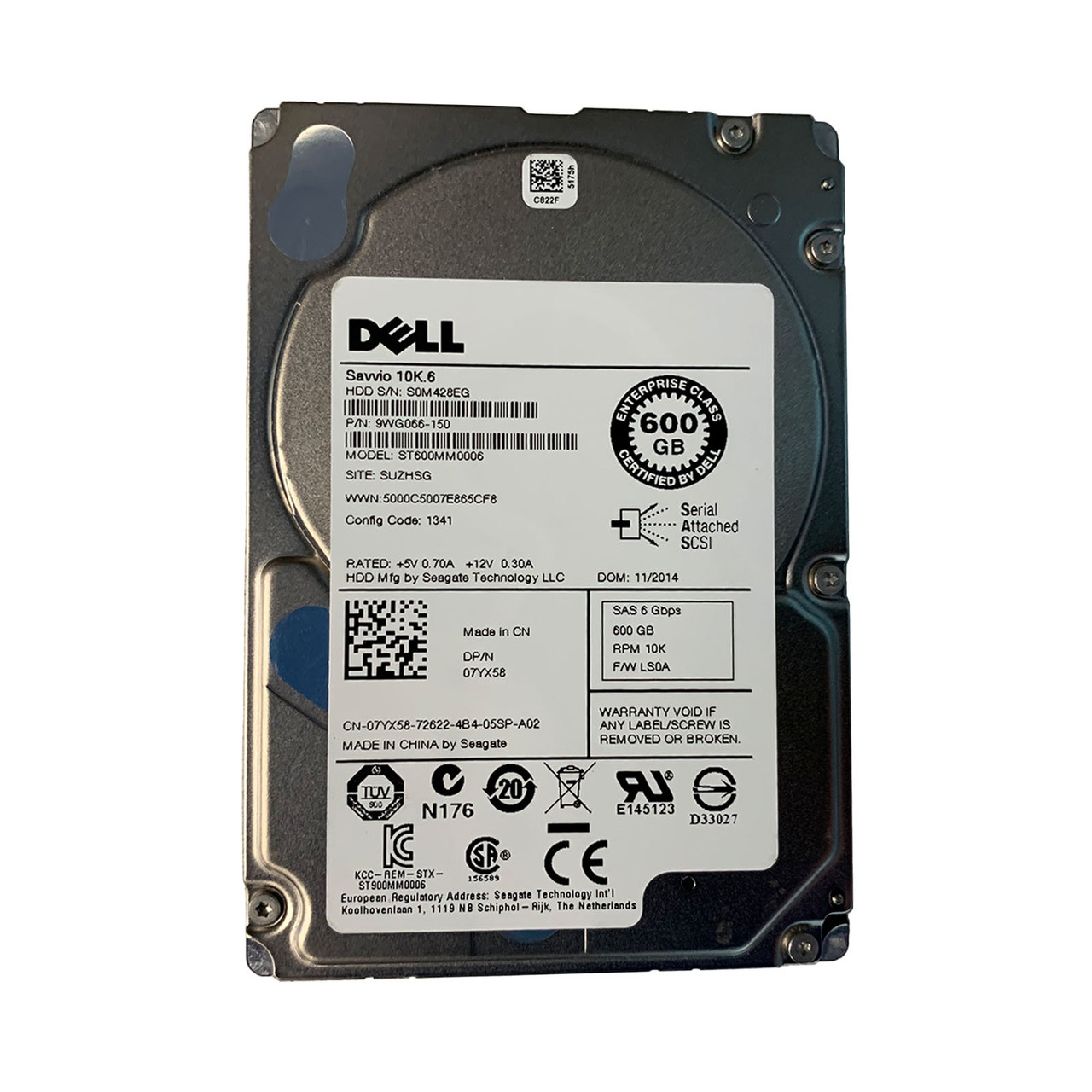 Dell 7YX58 600GB SAS 10K 6GBPS 2.5