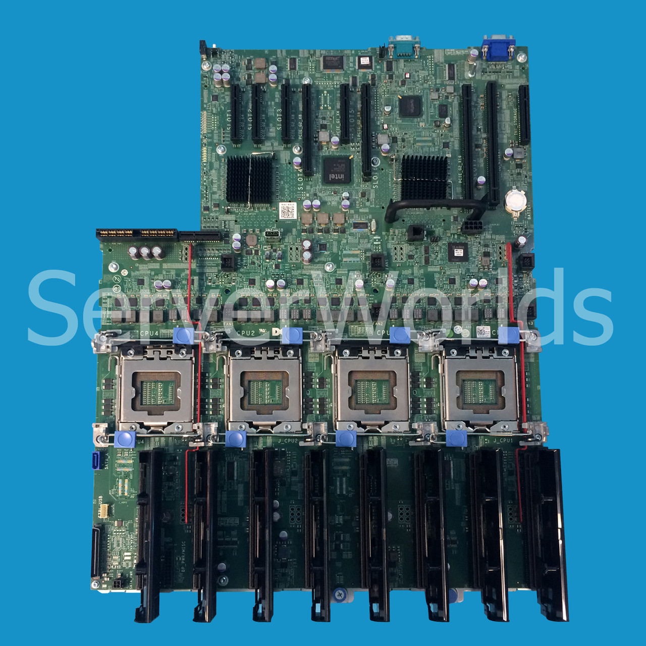 Refurbished Dell KYD3D Poweredge R910 II System Board Top View