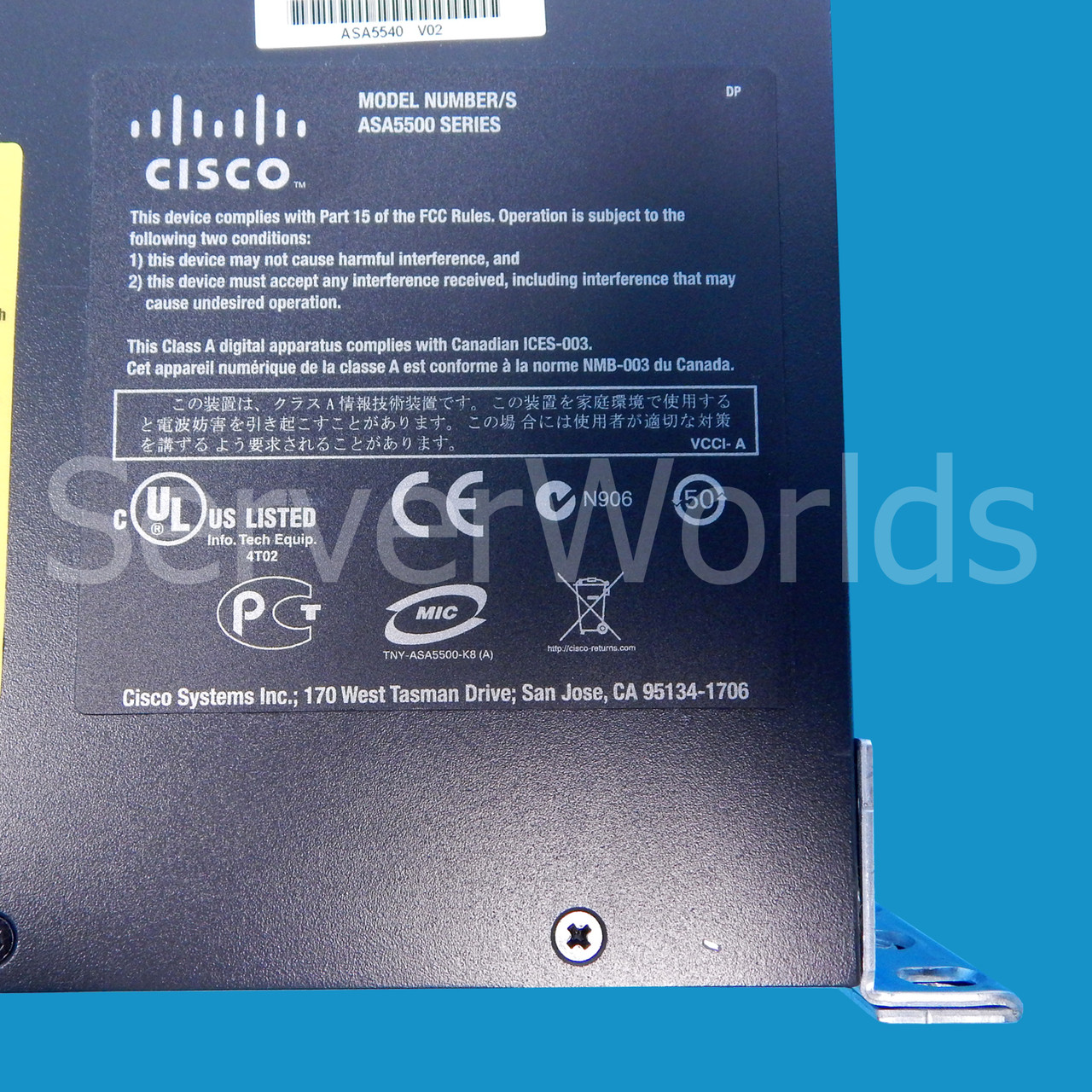 Cisco ASA5540-BUN-K9 Adapttive Security Appliance Firewall