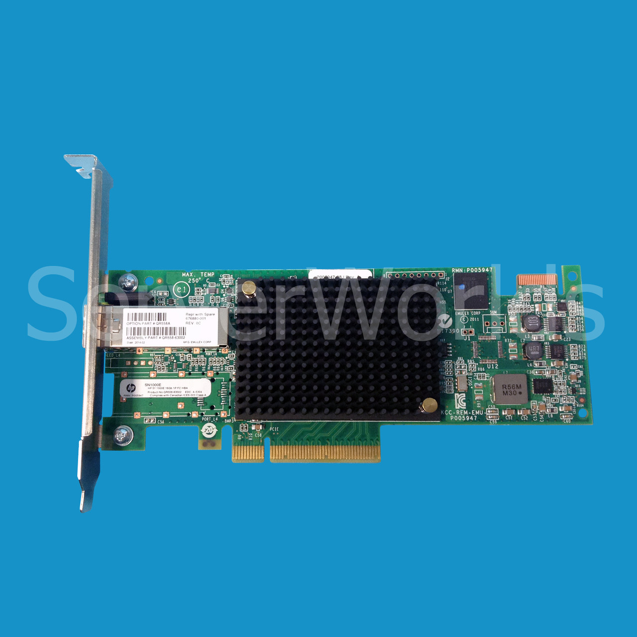 HP 676880-001 16GB SN1000E 1-Port FC HBA Tall Bracket QR558A