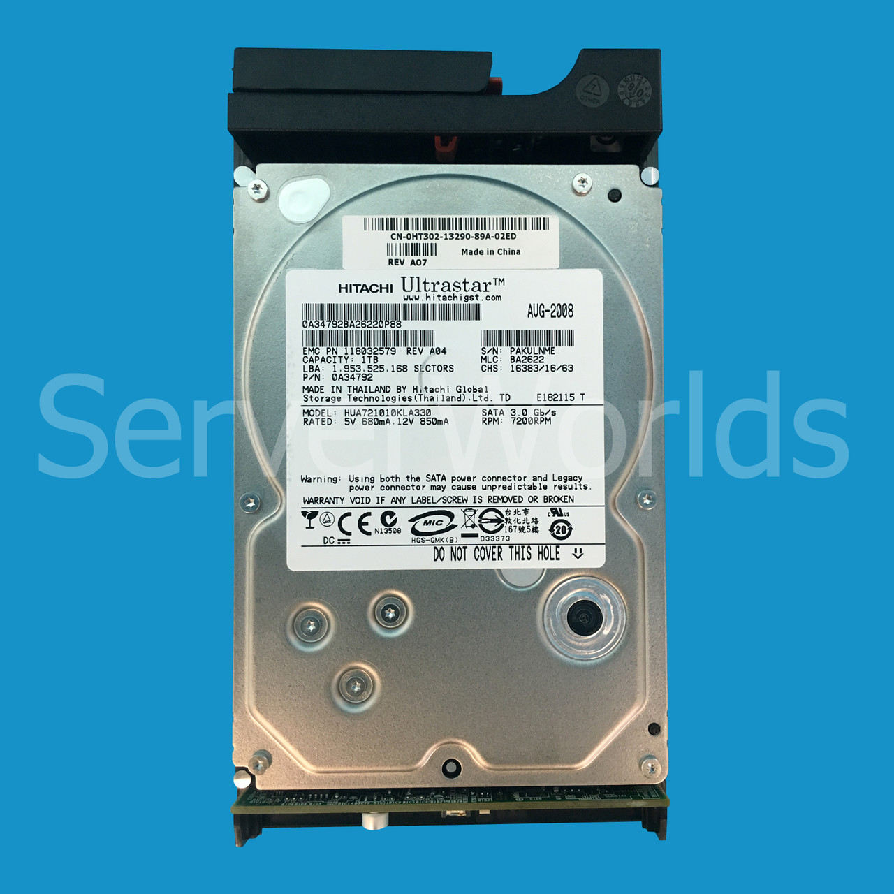 EMC 005048805 1TB SATA 7.2K 3GBPS 3.5" Drive 118032579 HT302