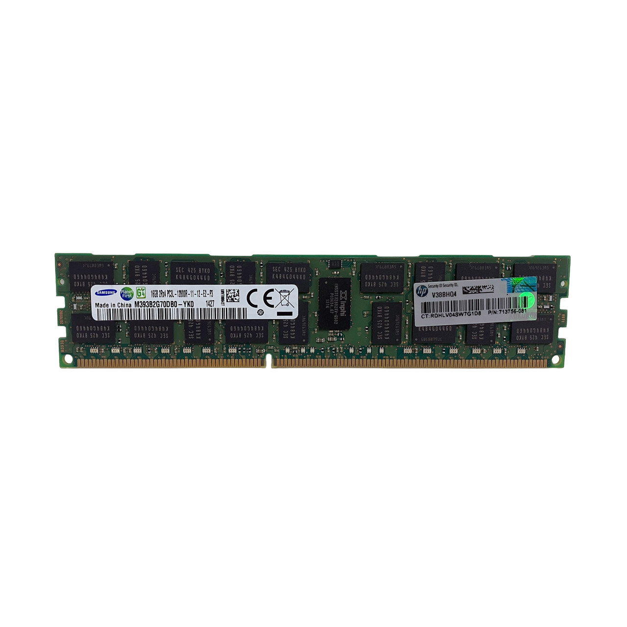 HP 713756-081 16GB PC3L-12800R Memory Module 715284-001, 713985-B21