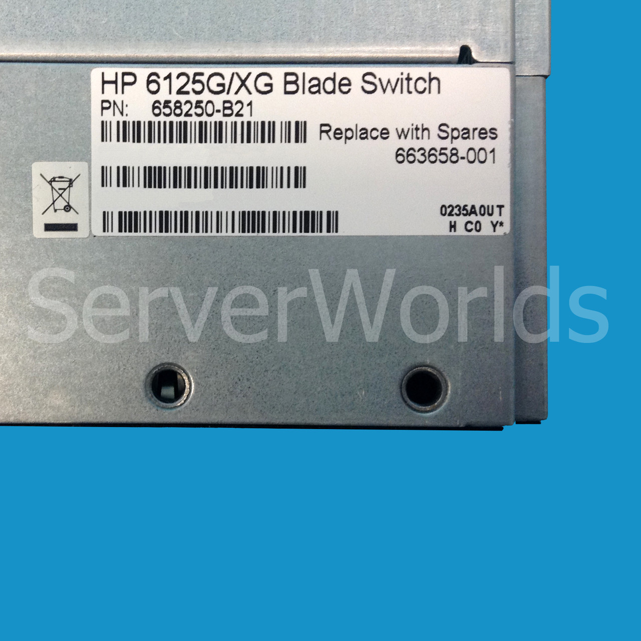 Refurbished HP 658250-B21 6125G/XG Ethernet Blade Switch Product Label