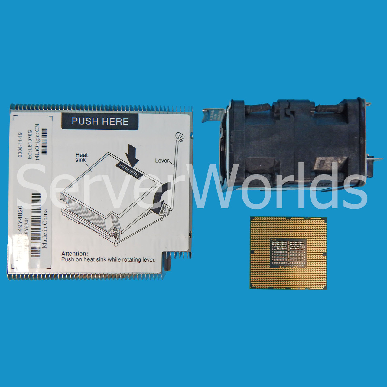 IBM 59Y4003 Intel Quad Core Xeon L5609 1.86Ghz 12MB Cache, 40W Heatsink/Fan Kit