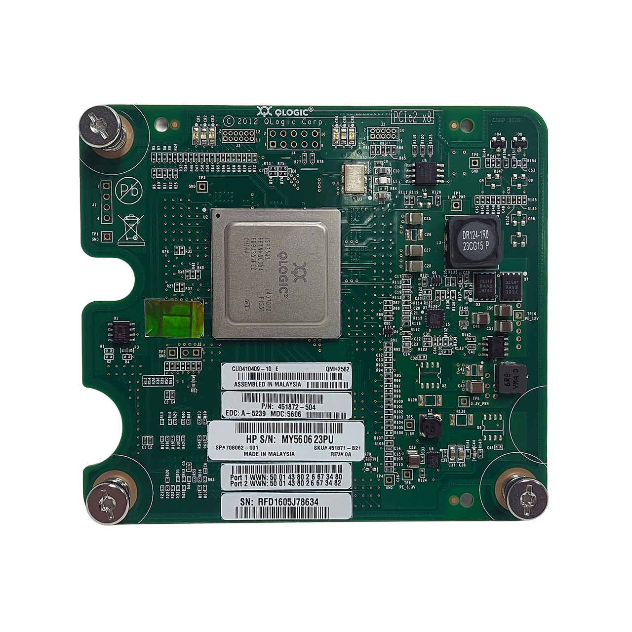 HP 708062-001 8GB PCIe FC Mezz Adapter REV 451871-B21