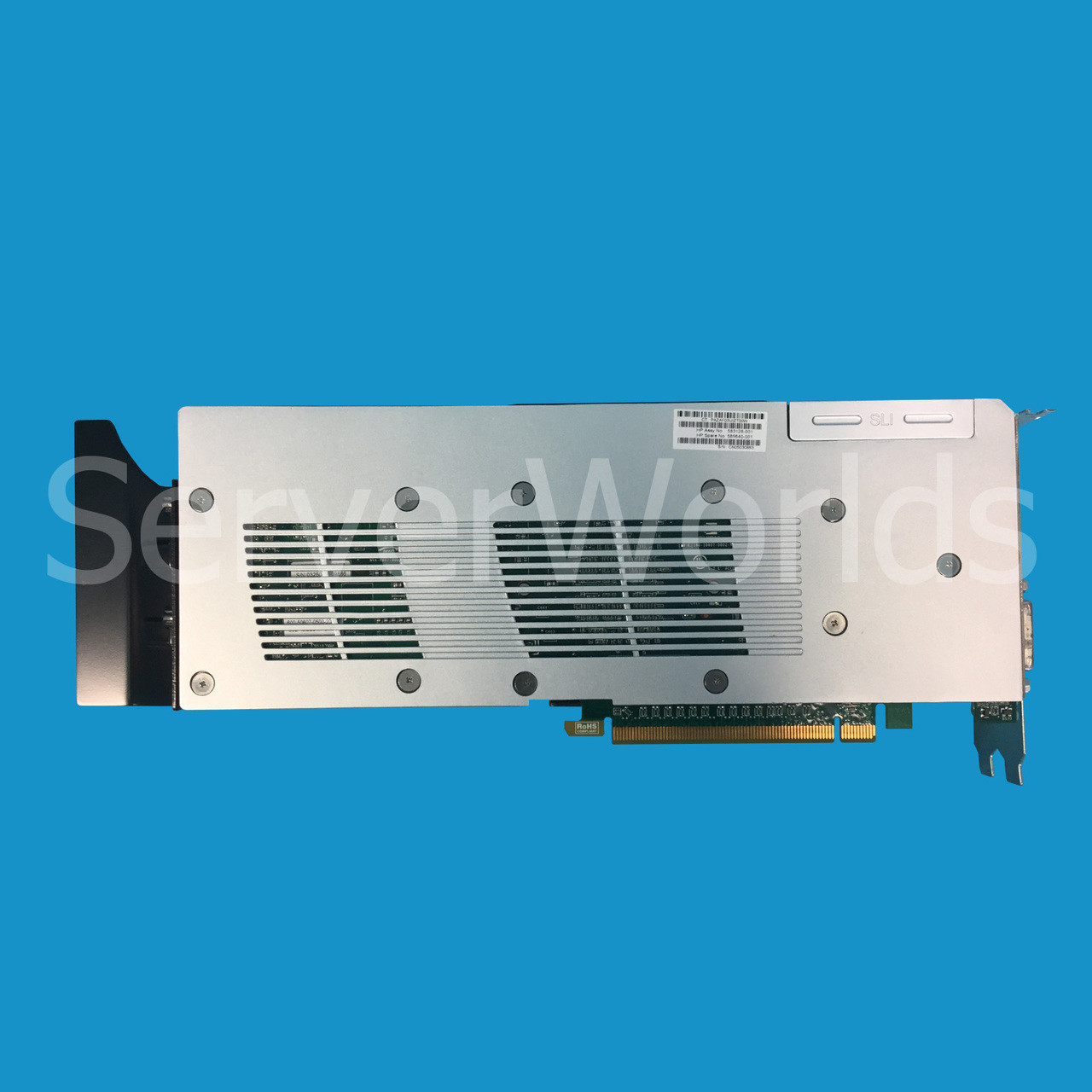 Refurbished HP 585640-001 NVIDIA Quadro FX5800 4G VideoCard 583128-001, 583928-B21 Bottom View