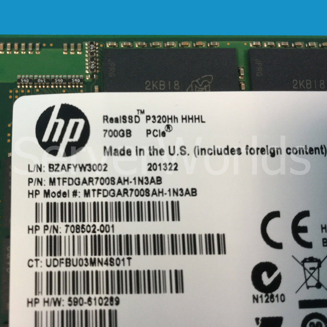 Refurbished HP 708502-001 700GB Workload Accelerator 708090-B21, 590-610289 Product ID