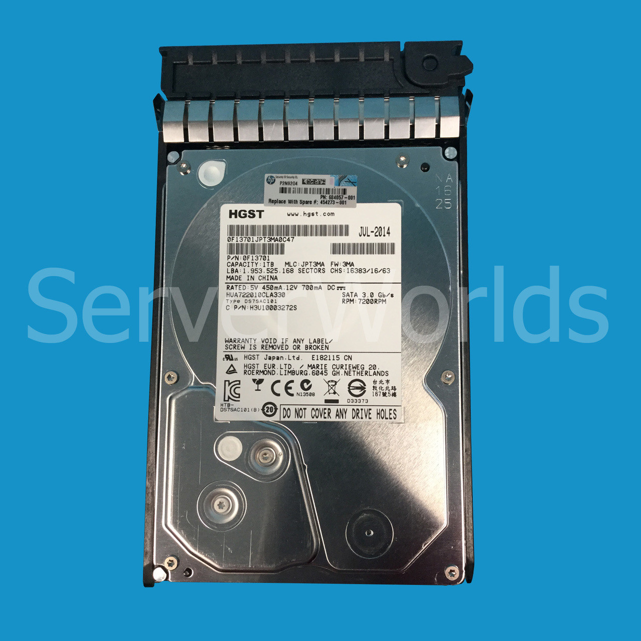 HP 454273-001 1TB 7.2K 3G 3.5" MDL Hot Plug SATA Drive 454146-B21