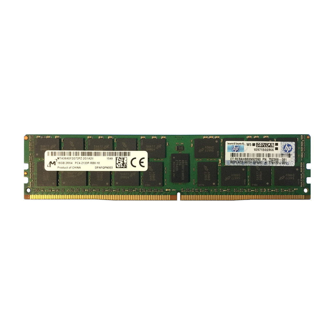 HP 752369-081 16GB 2Rx4 PC4-2133p SDRAM DIMM  726719-B21