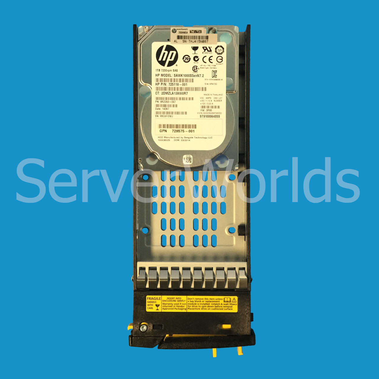 HP 727397-001 1TB 6GB SAS 7.2K M6710 725118-001 728575-001 QR498A