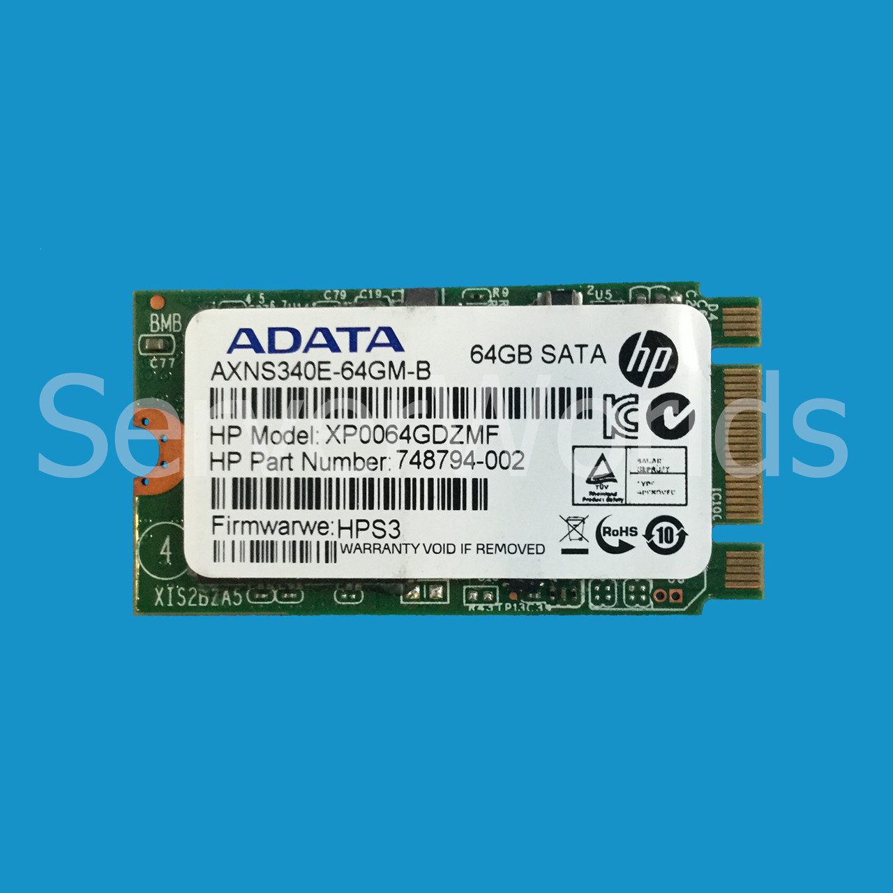 HP 748794-002 64GB 6G SSD SATA XP0064GDZMF 749154-001 748797-B21