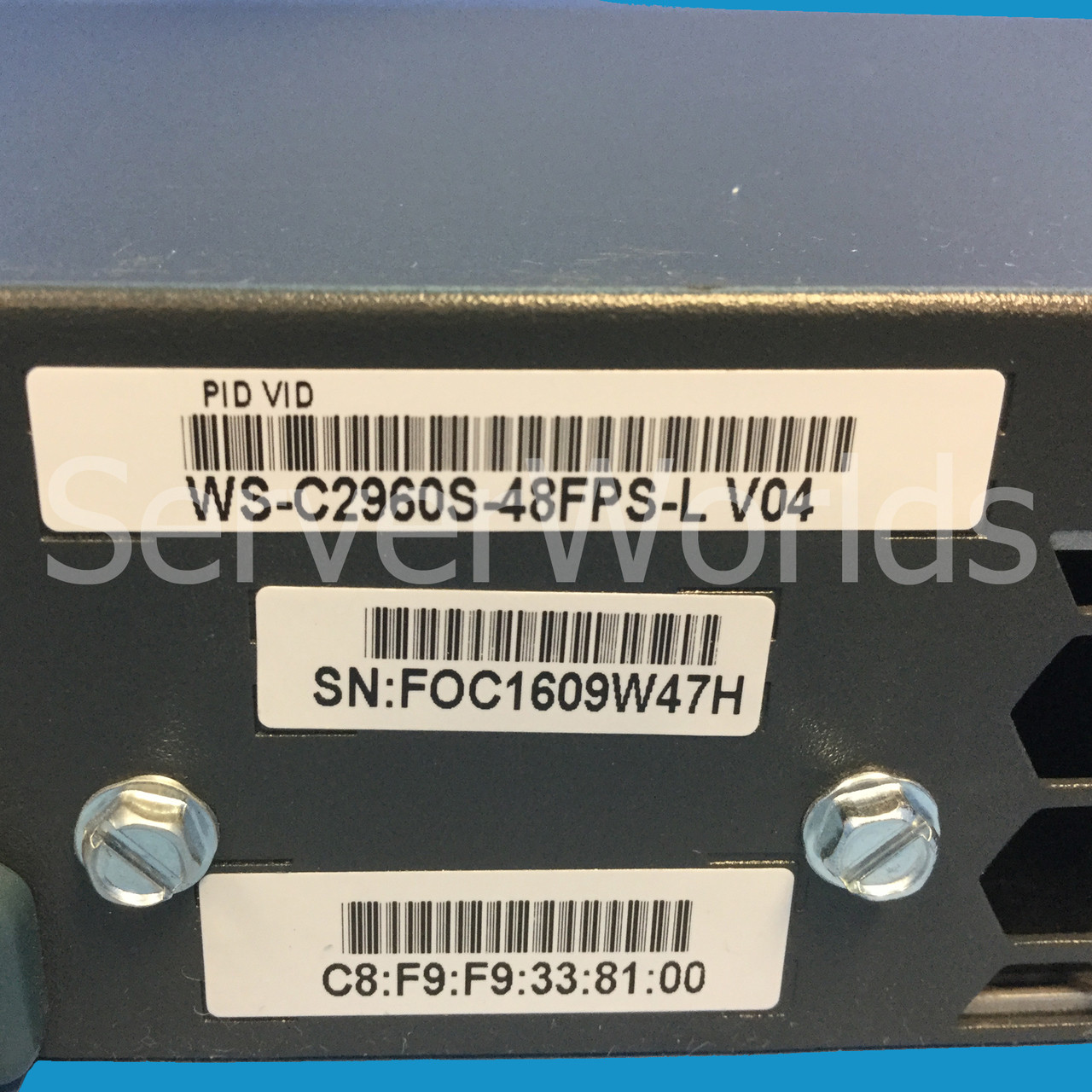 CISCO WS-C2960S-48FPS-L Catalyst 2960-S PoE+ Network Switch