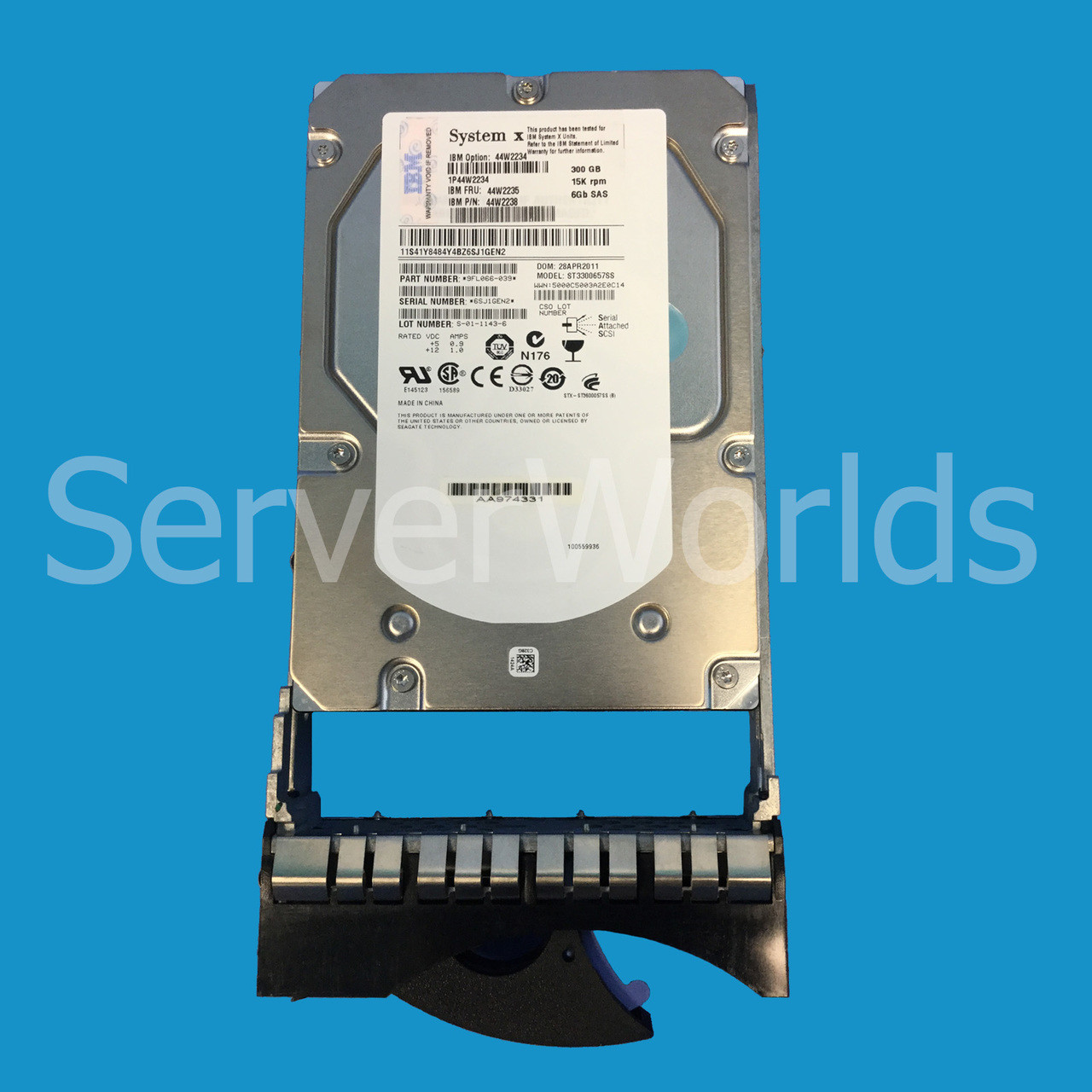 IBM 44W2235 300GB 15K 6GBPS SAS 3.5" HDD 44W2234, 44W2238