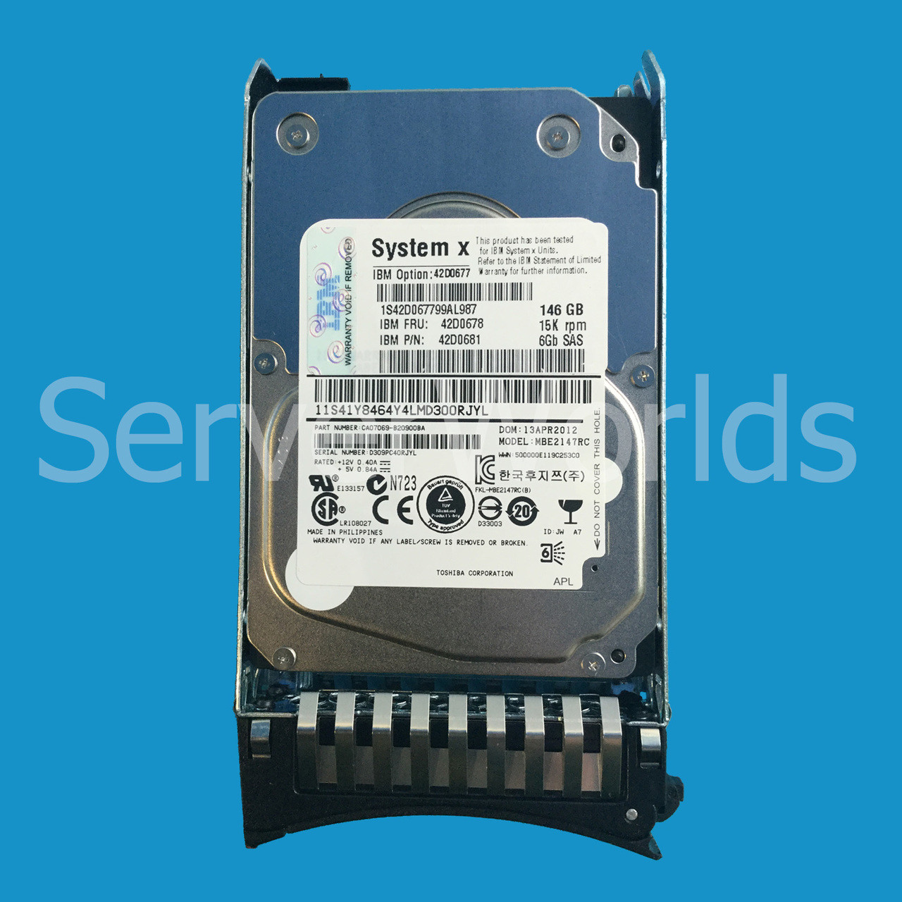 IBM 42D0678 146GB 15K 6GBPS SAS 2.5" HDD 42D0677, 42D0681