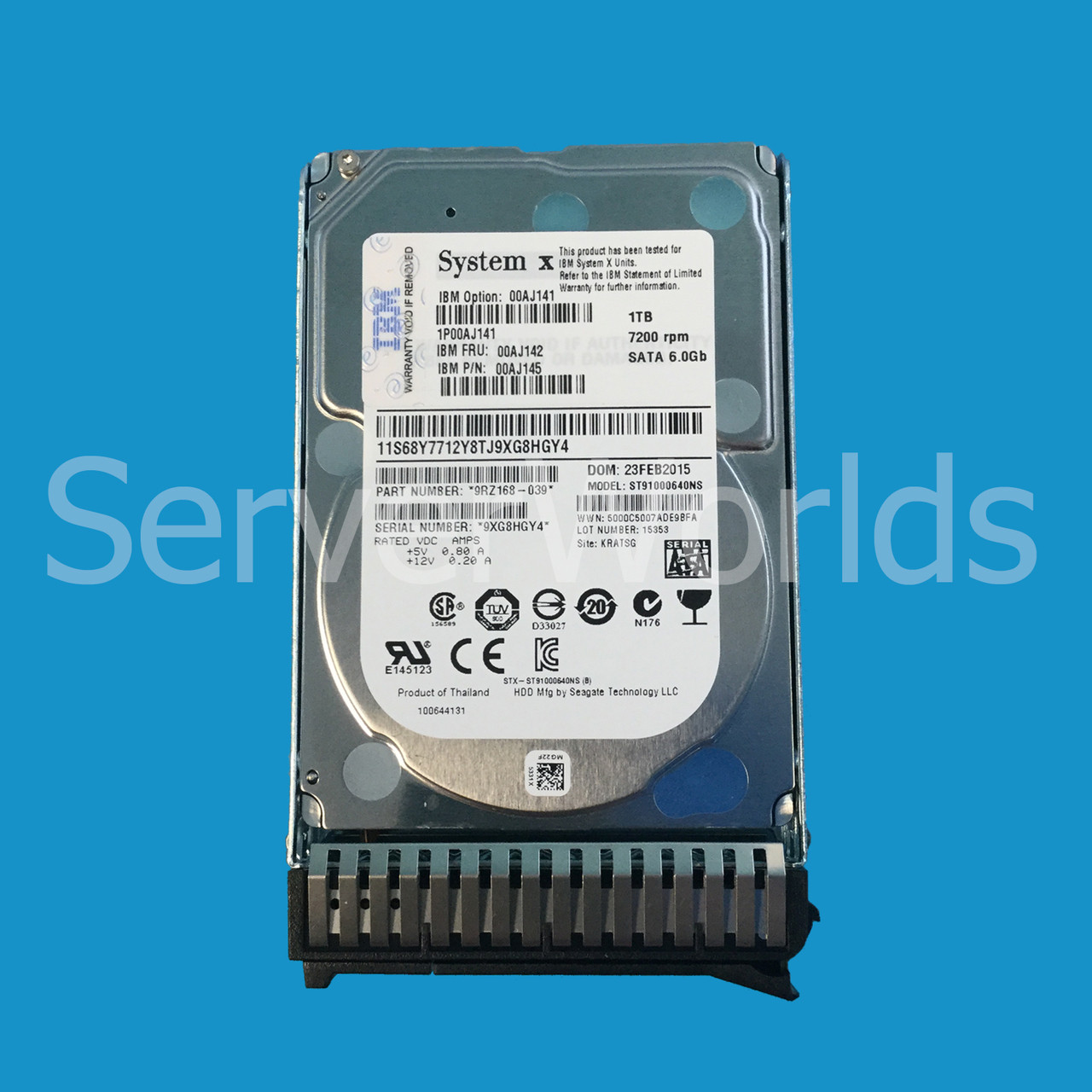 IBM 00AJ142 1TB 7.2K 6GBPS SATA 2.5