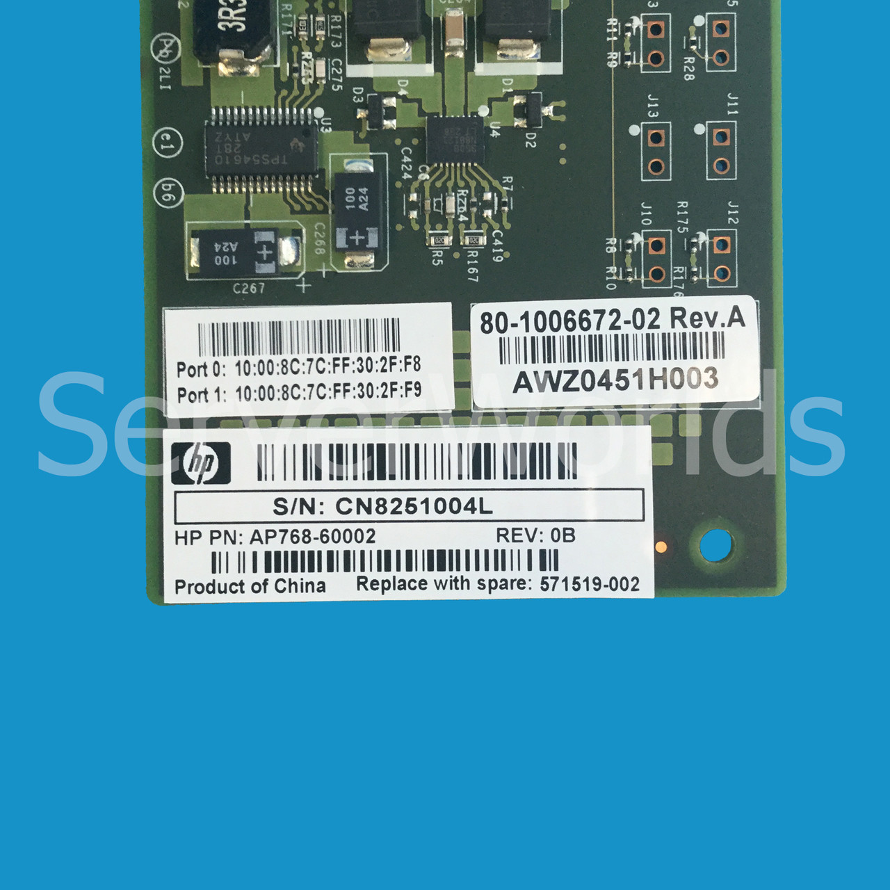 HP 571519-002 DP FC 4GB PCIe HBA AP768-60001