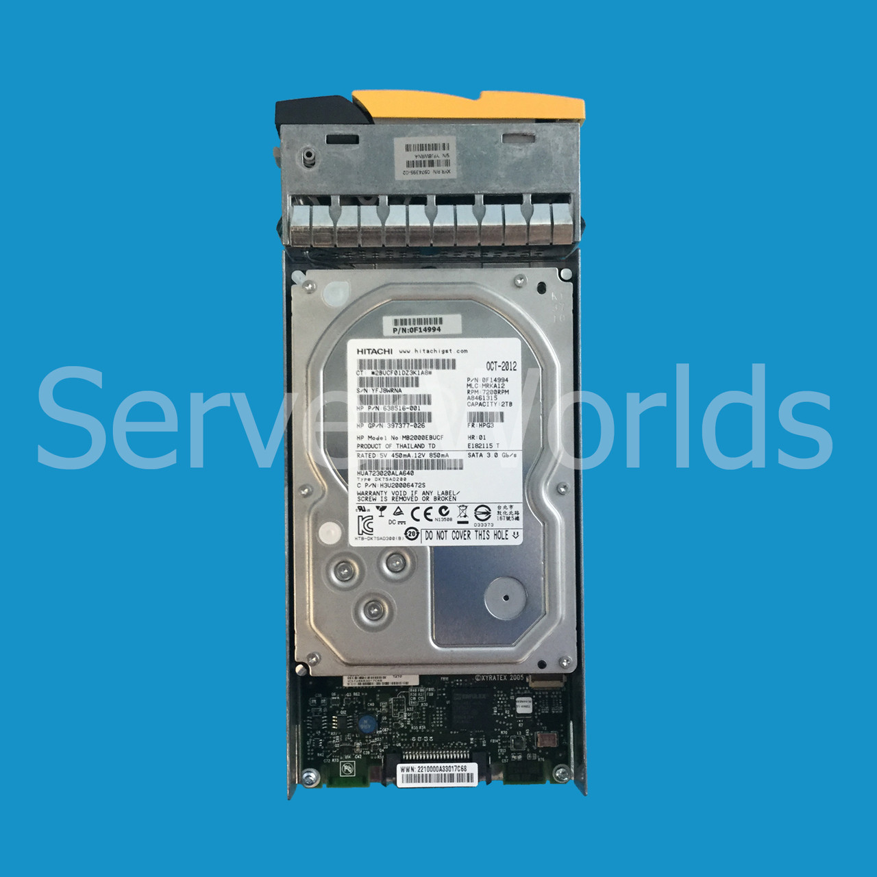 HP 0974395-02 3Par 2TB SATA 7.2K Hard Drive - Single replacement drive