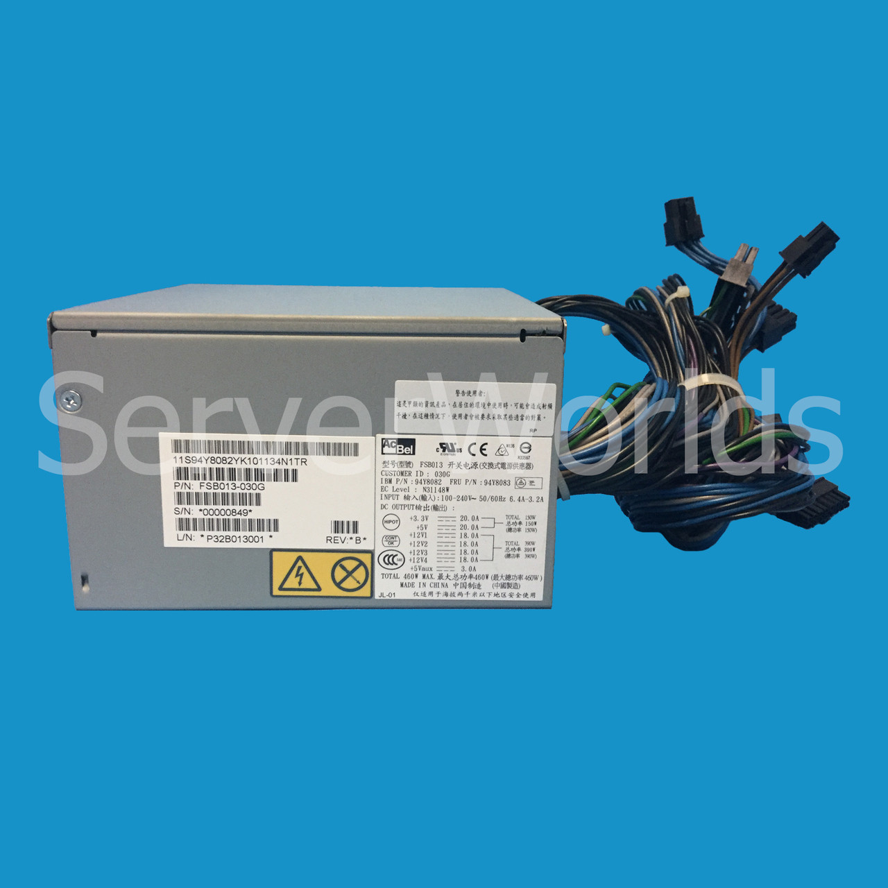 IBM 94Y8083 x3300 M4 460W Power Supply 94Y8082