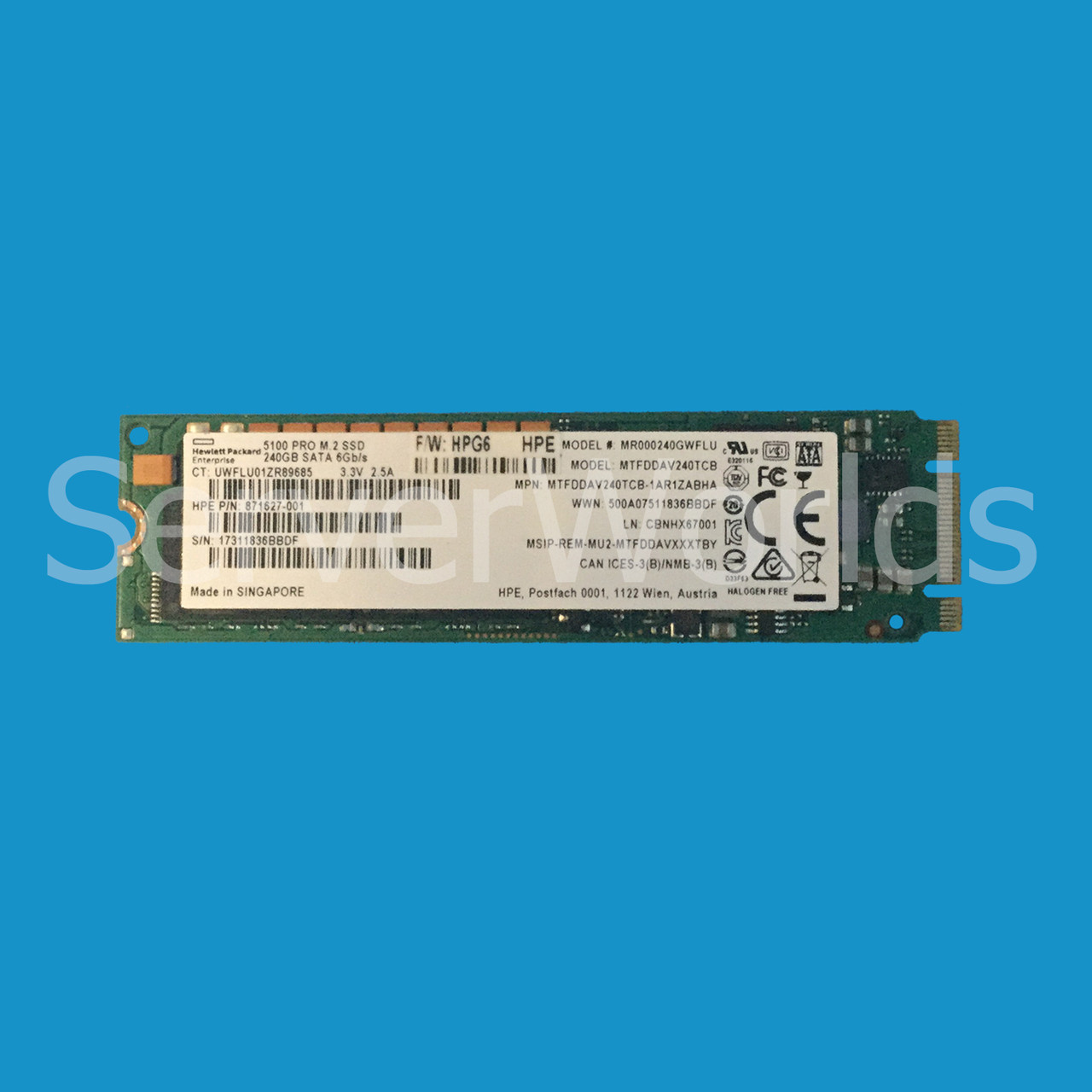 HP 871627-001 | 240GB SATA M.2 2280 SSD | MR000240GWFLU