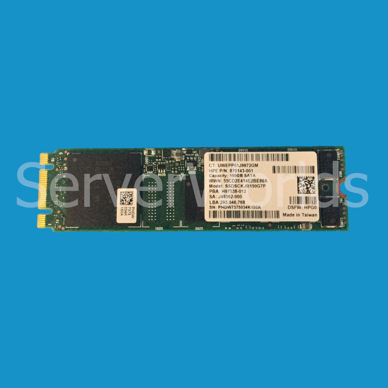 HP 870143-001 150GB 6G M.2 SSD drive SSDSCKJB150G7P 875317-B21