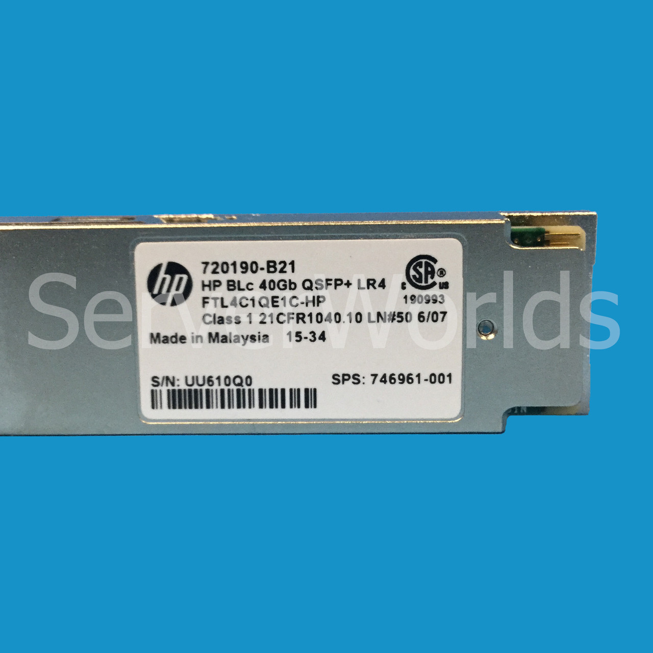 HP 746961-001 40G QSFP+ LR4 Module C-class - new bulk 720190-B21 