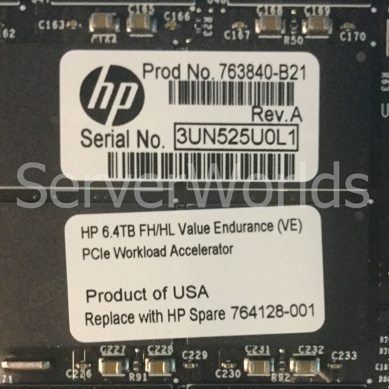 HP 763840-B21 6.4TB FH/HL VE PCIe Workload Accelerator 764128-001 