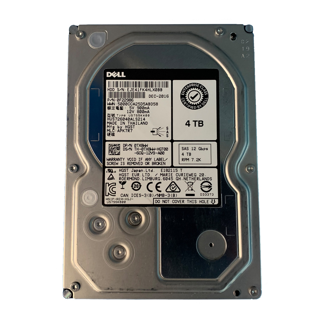 Dell TX8WW | HUS726040ALS214 | 0F22986 - Serverworlds