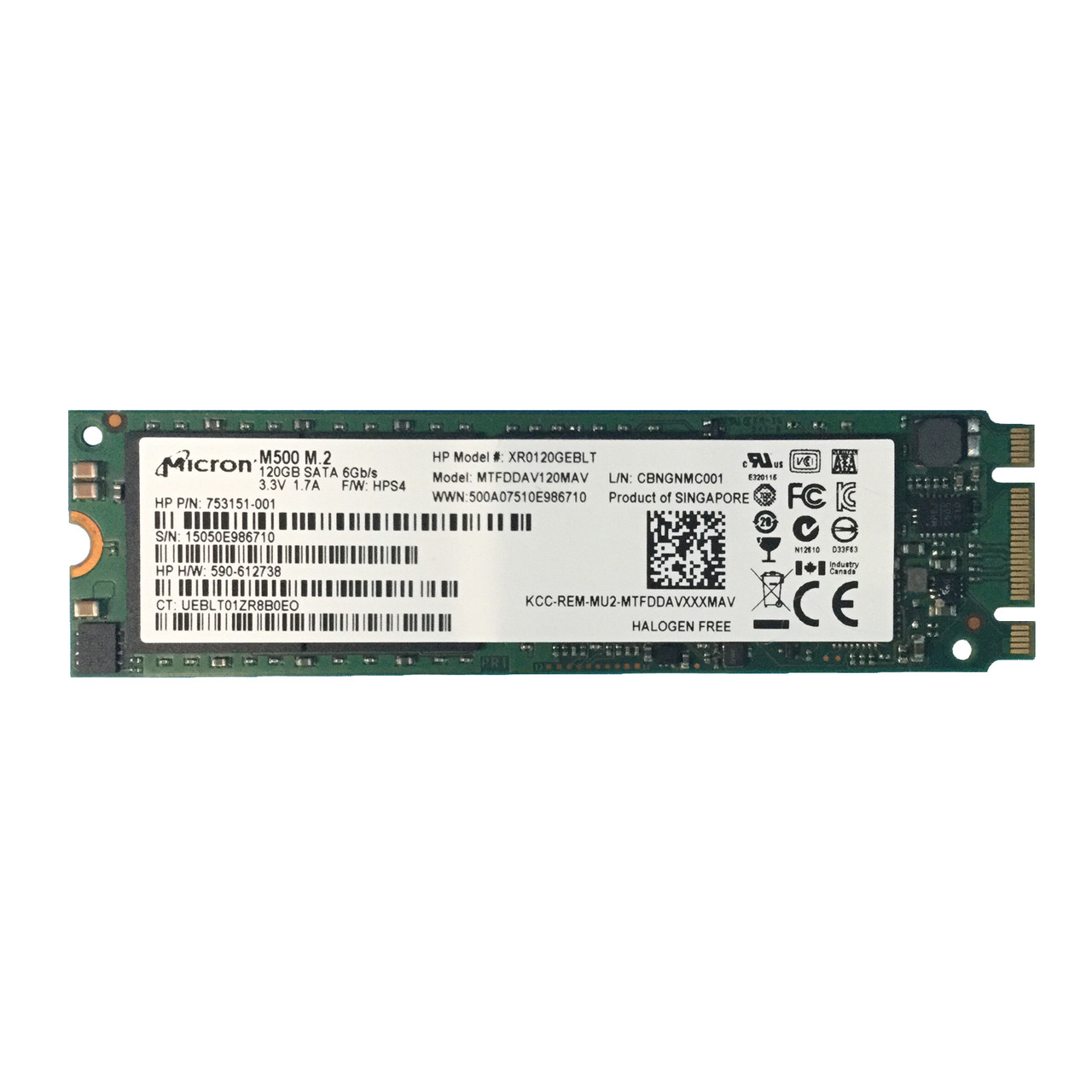 HP 753151-001 120GB 6G SATA 2280 MLC SSD Module XR0120GEBLT