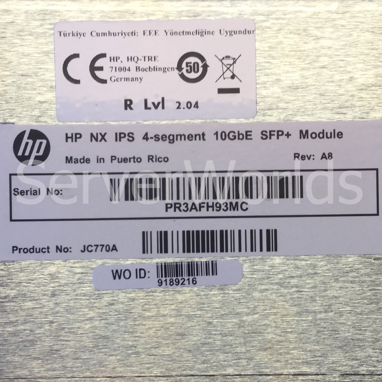 HP JC770A Tippingpoint NX IPS 4-segment 10GBe SFP+ Module