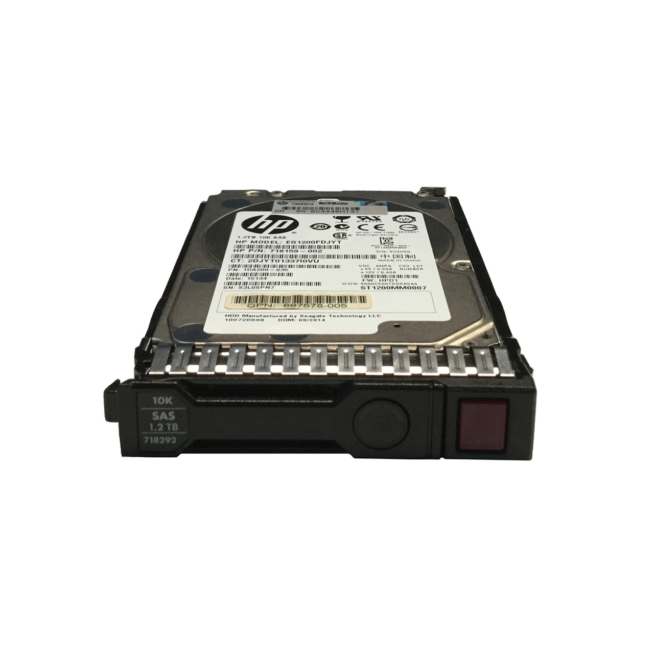 HP 718292-001 1.2TB SAS 10K 6GBPS 2.5" Hot Plug