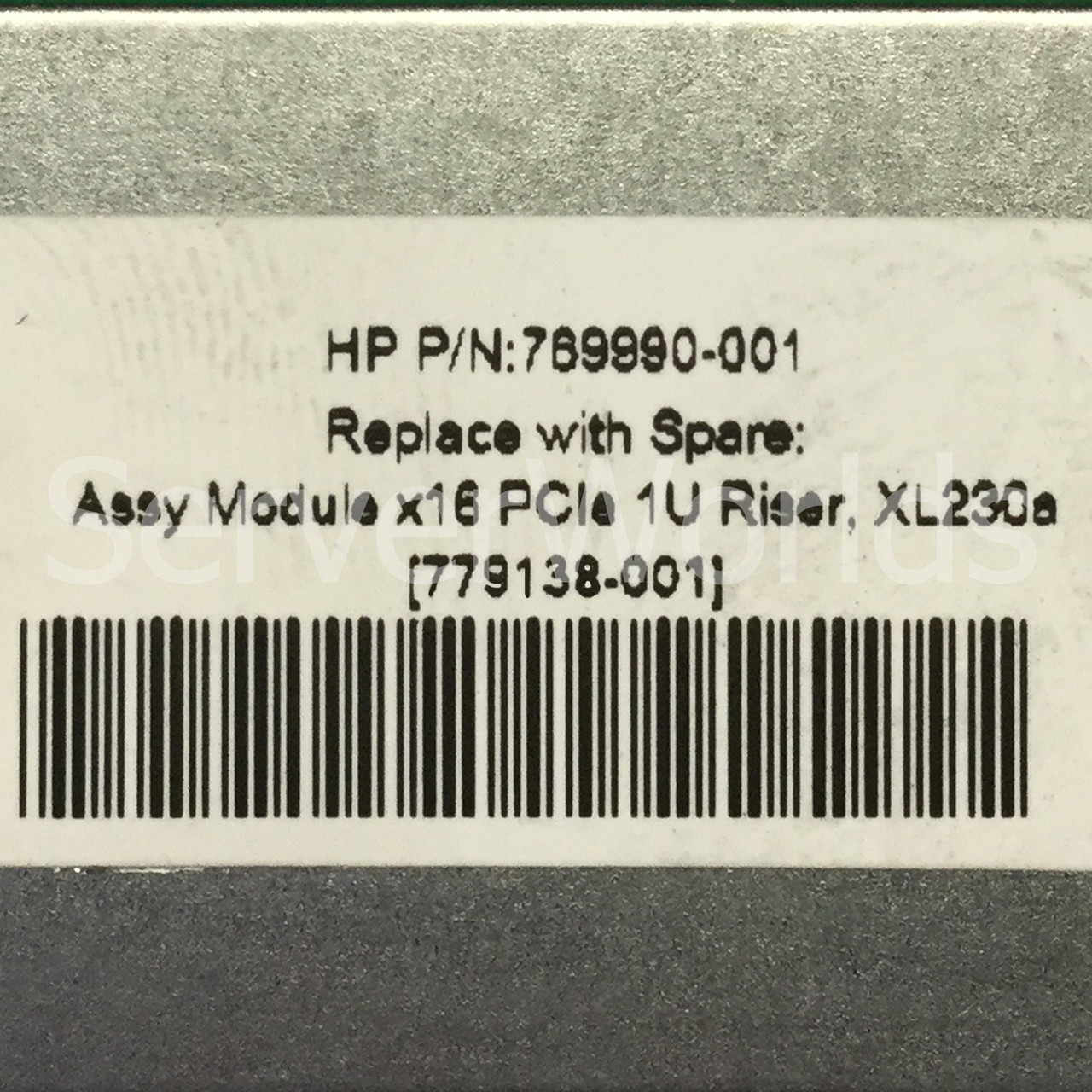 HPe 788126-B21 Apollo 6000 x16 PCIe Riser Kit 784717-001