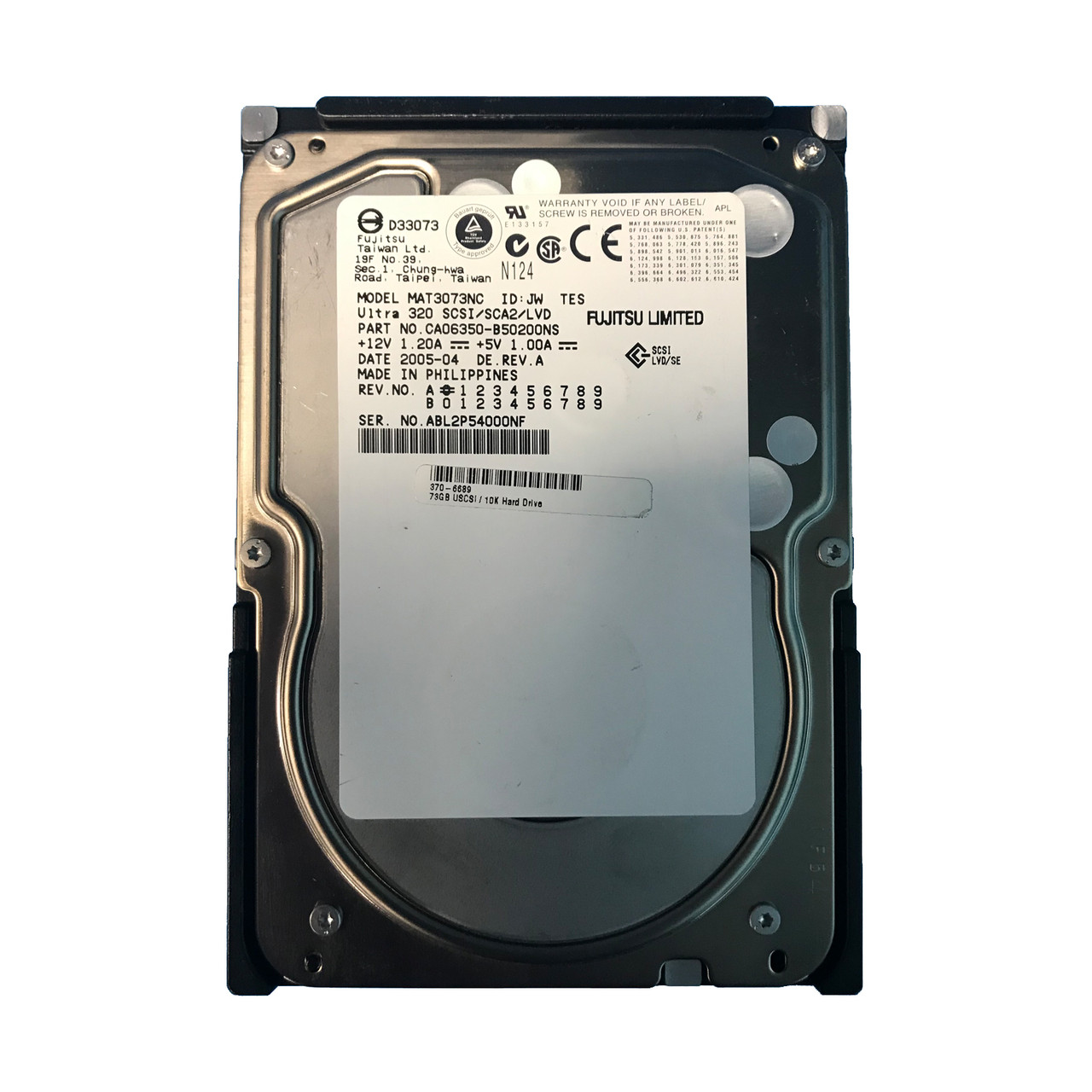 Sun 370-6689 73GB 10K 80Pin SCSI 3.5" HDD