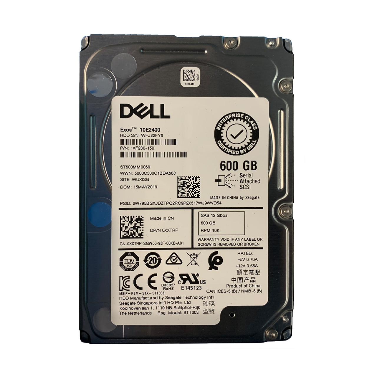 Dell XXTRP 600GB SAS 10K 12GBPS 2.5" Drive ST600MM0069 1XF230-150