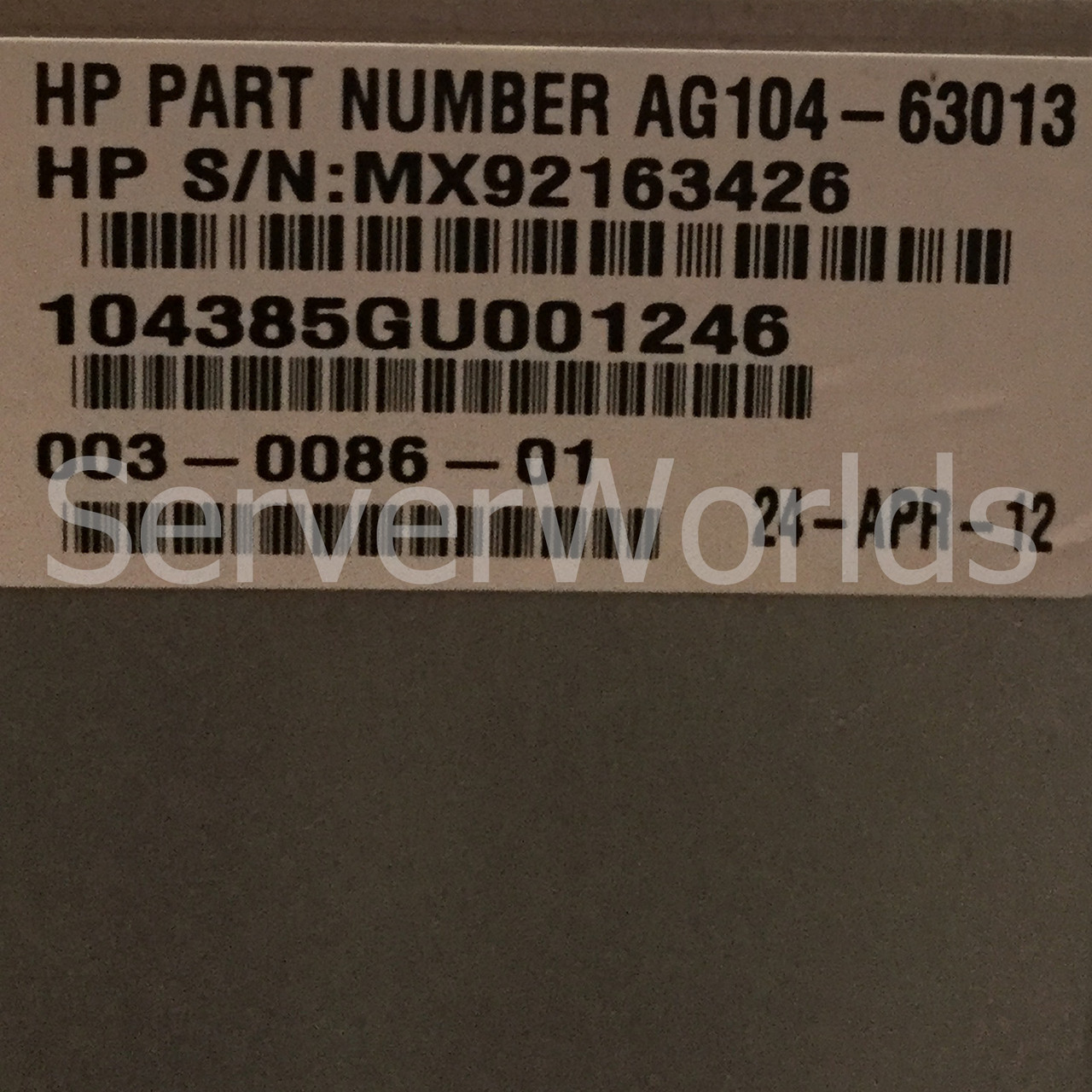 HP AG104-63013 EML 4 Drive Expansion Chassis w/power 003-0086-01 