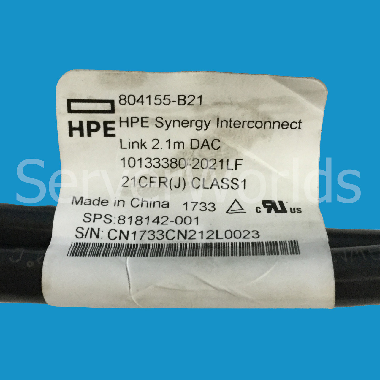 HPe 818142-001 Interconnect 2.1M Direct Attach Copper Cable 804155-B21