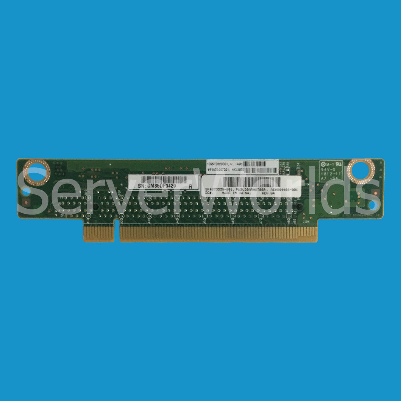 HPe 875539-001 Secondary riser and cage x16 card only 864486-001 