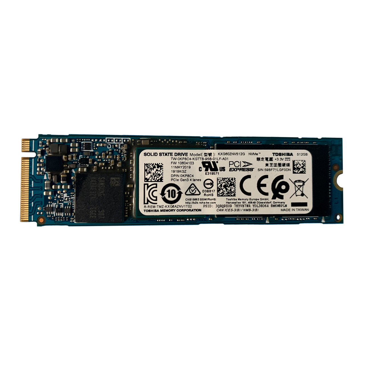 Dell KP8C4 512GB NVMe M.2 SSD KXG60ZNV512G