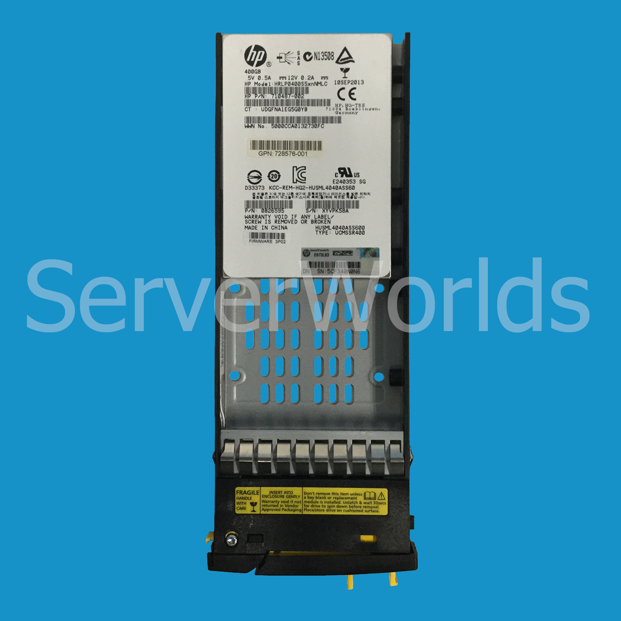 HP QR504A 400GB 3par SSD drive 727395-001 728576-001 710487-002