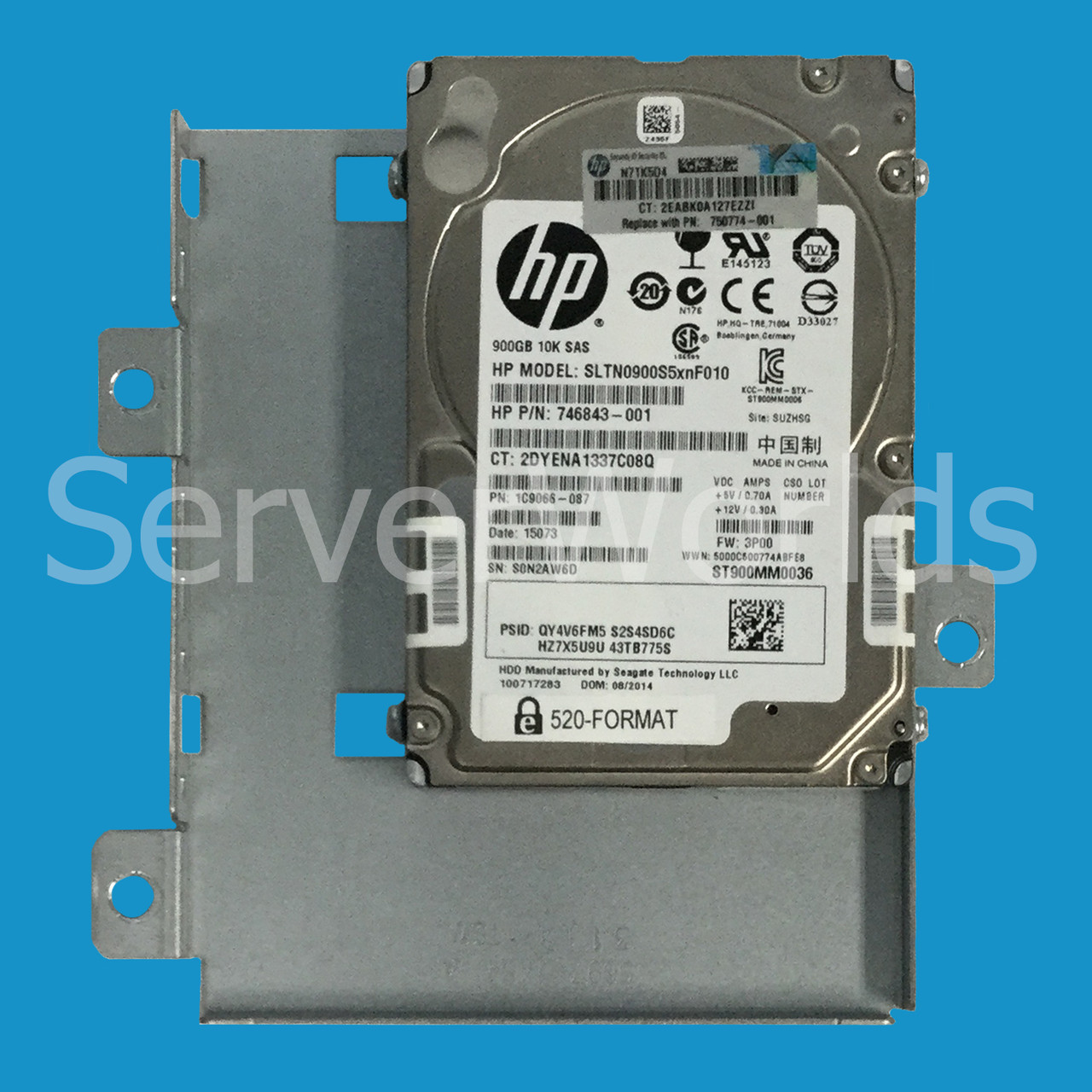 HP 750774-001 3Par HP 900GB 10k SFF 2.5 SAS 6G Drive only 746843-001
