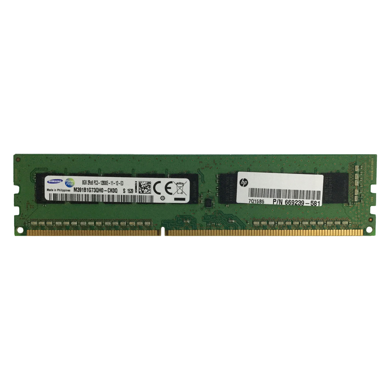 HPe 669239-581 8GB 2Rx8  PC3-12800 ECC Memory UDimm A2Z50AA