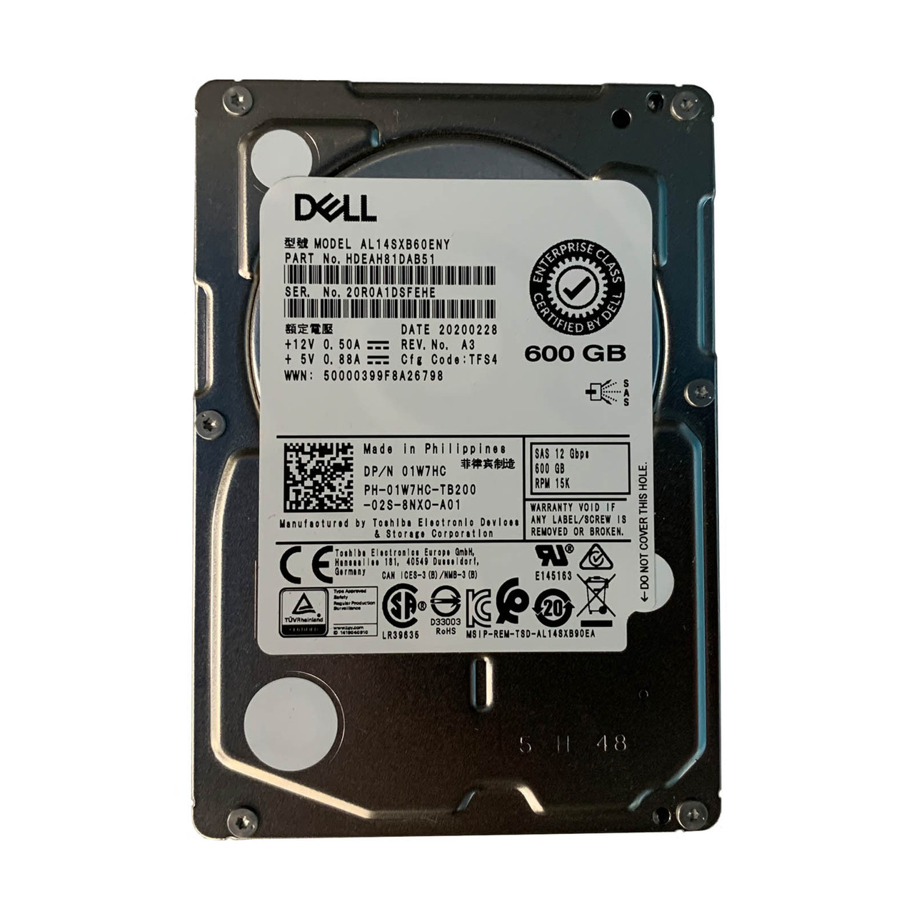 Dell 1W7HC | AL14SXB60ENY | HDEAH81DAB51 - Serverworlds